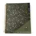 Notebook de planificador diario semanal de Gold Spiral A5 personalizado